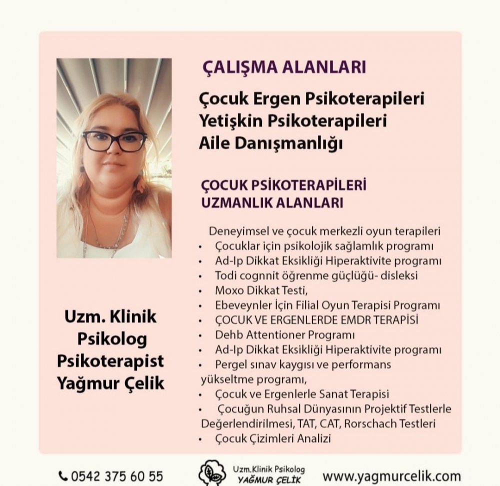 Uzman Klinik Psikolog Yağmur Çelik