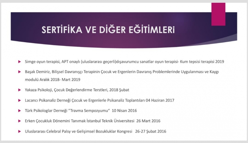 Uzman Klinik Psikolog Yağmur Çelik